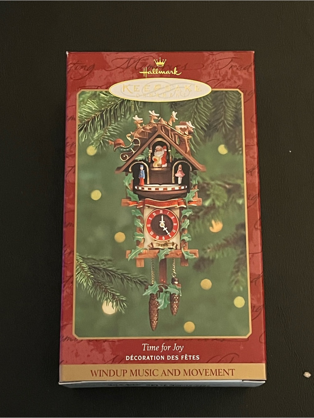 HALLMARK KEEPSAKE ORNAMENT TIME FOR JOY WINDUP MUSIC & MOVEMENT 2000 VINTAGE NEW